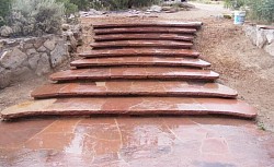 Flagstone stairs